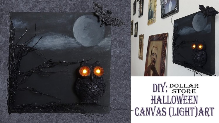 Halloween DIY. CANVAS LIGHT ART