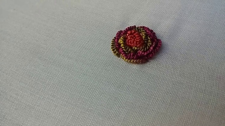 Hand Embroidery: Gulaab Stage. Rose stage stitch
