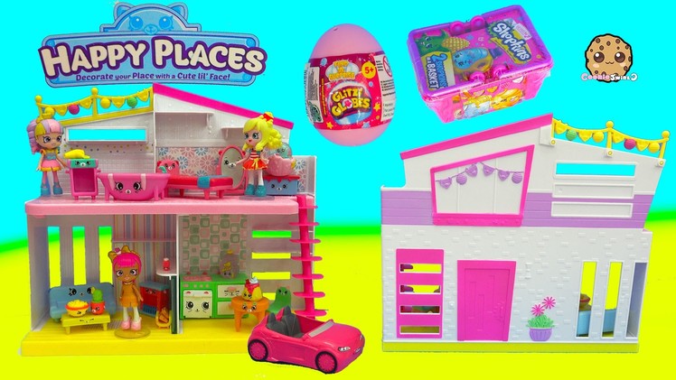 Happy Places Home Playset Exclusive Popette Shoppies Mini Doll + Shopkins Petkins