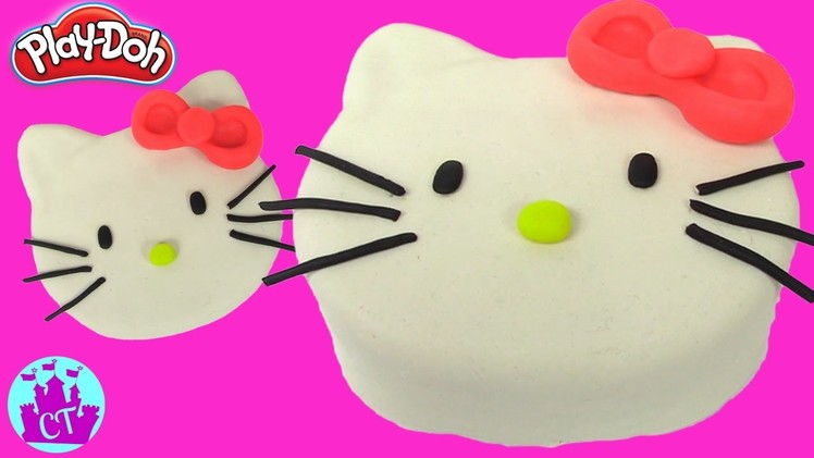 Hello kitty and Trolls Ice Cream Cake Rainbow Learning Play Doh Videos Castle toys