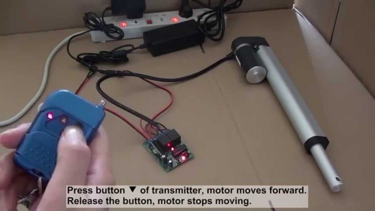 How to control linear actuator motor by ordinary 2ch rf remote control kit?