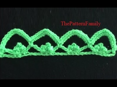 How to Crochet the Edge. Border. Trim Stitch Pattern #50│by ThePatternfamily