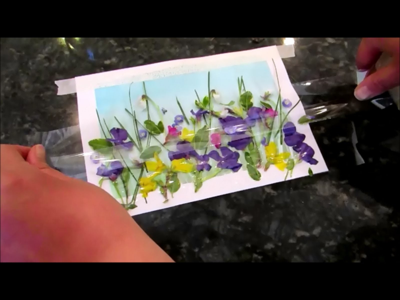 HOW TO do Flower Preservation art with tape