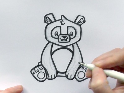 How to Draw a Cartoon Panda From Animal Jam - zooshii Style