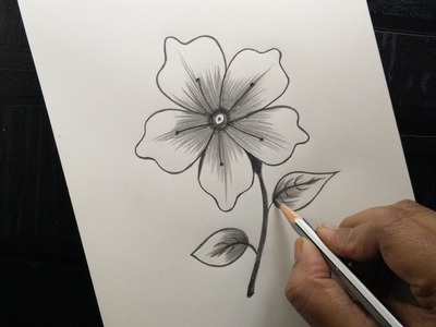 How to draw a flower easily