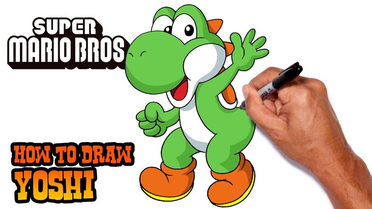 How to Draw Yoshi | Super Mario Bros
