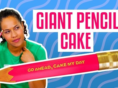 How To Make A GIANT CAKE PUN PENCIL Out Of Chocolate CAKE! | Yolanda Gampp | How To Cake It