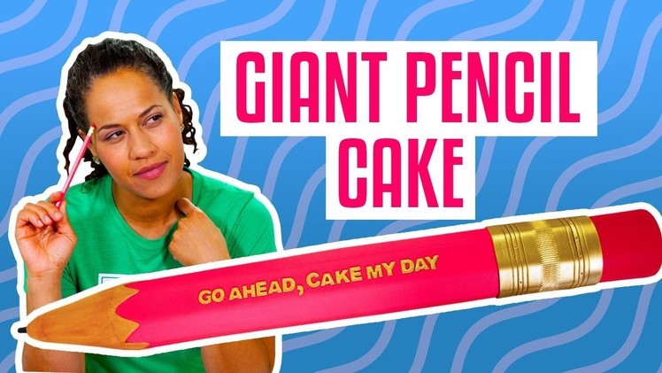 How To Make A GIANT CAKE PUN PENCIL Out Of Chocolate CAKE! | Yolanda Gampp | How To Cake It