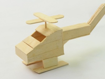 How to make a Helicopter using popsicle stick - Home Decor Aircraft