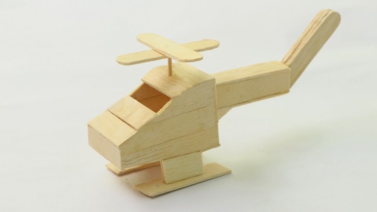 How to make a Helicopter using popsicle stick - Home Decor Aircraft