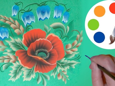 How to paint Wildflowers, OneStroke, irishkalia