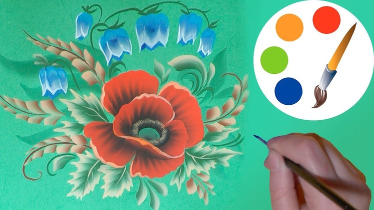 How to paint Wildflowers, OneStroke, irishkalia