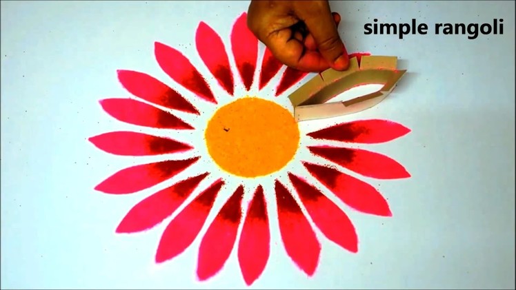 Innovative flower rangoli designs using crafts || easy kolam designs || simple modern muggulu