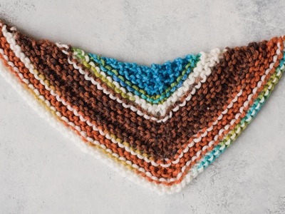 Knit Asymmetrical Shawl Stitch Tutorial