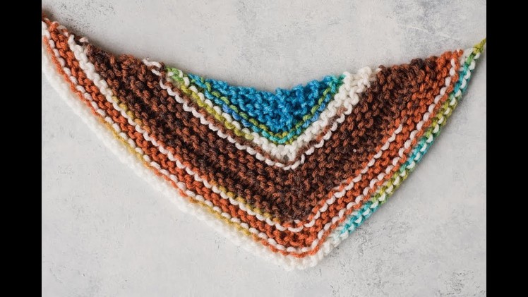 Knit Asymmetrical Shawl Stitch Tutorial