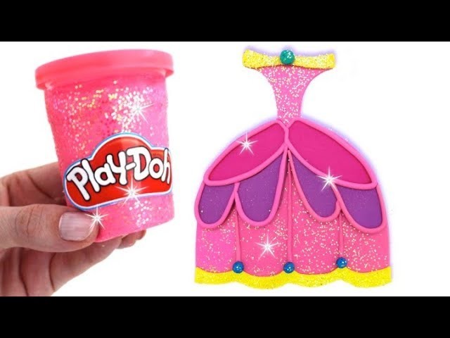 Learn Colors Play Doh Making Colorful Disney Princess Dress Surprise Toys