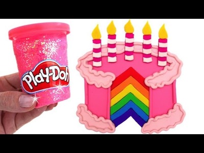 Learn Colors Play Doh Making Colorful Birthday Cake Surprise Toys Disney