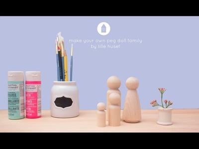 Lille Huset Painting Peg Dolls Series Video 01 - Doll Hair