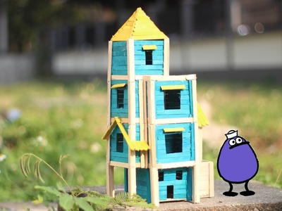 Make a Popsicle Stick House for Birds