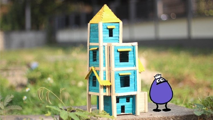 Make a Popsicle Stick House for Birds