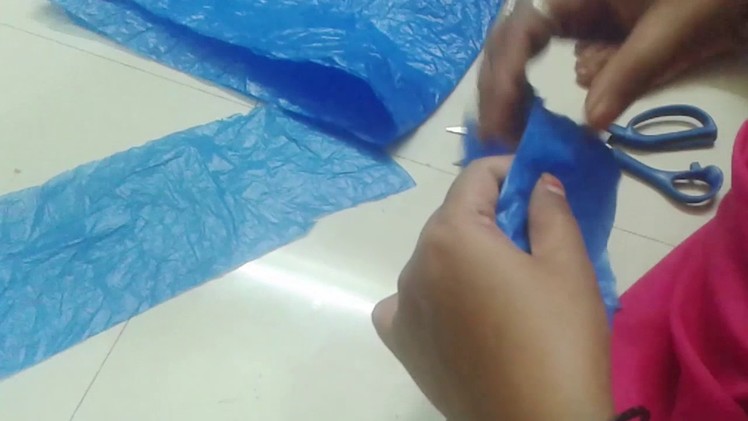 Making Flowers From Carry Bags | Making use of waste plastic for some Art