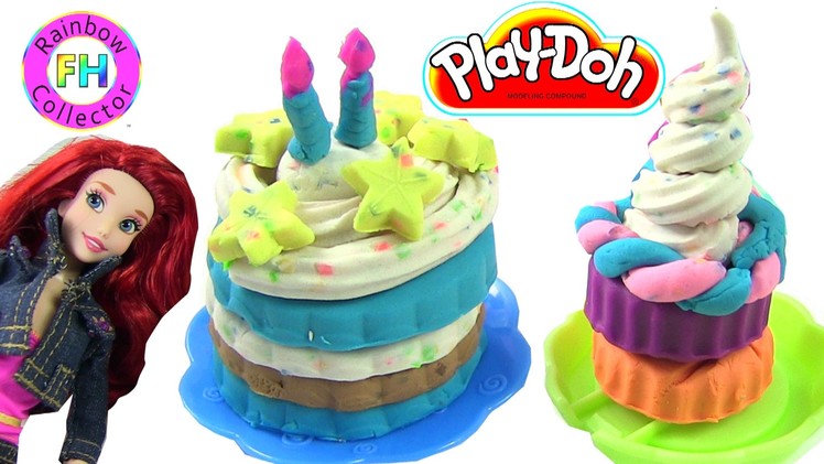 Play-Doh Cake Party With Ariel and One of the Sparkle Girlz by Rainbow Collector
