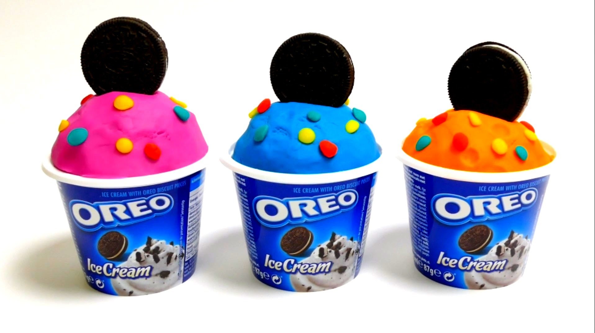 Play-Doh Oreo Ice Cream Cups with Surprise Egg Toys