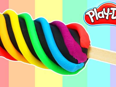 Play Doh Rainbow Swirl Popsicle | LEARN COLORS with Play Doh!