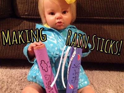 Reborn toddler makes it RAIN || Making a rain stick