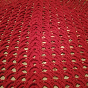 Red Home Made Shawl