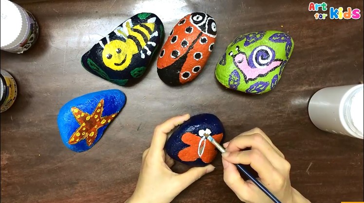 Rocks painting for kids | How to draw snail | Rock painting ideas | Painting for kids | Art for kids