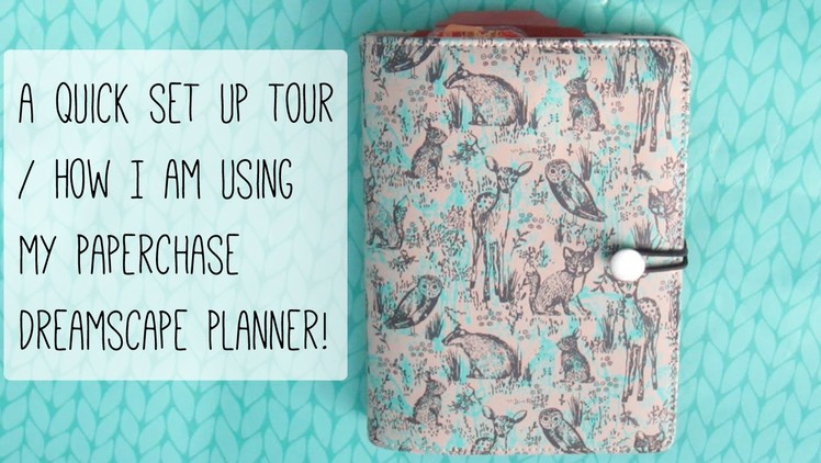 Set up. How I am using my Paperchase Dreamscape Planner