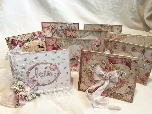 Shabby Chic Notecards and Altered Clothespins