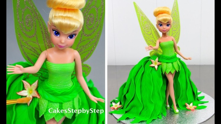 TINKERBELL FAIRY PRINCESS Barbie Doll Cake - How To Make by Cakes StepbyStep