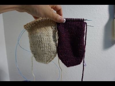 Toe Up socks two at a time magic loop Part 4 Gusset increases