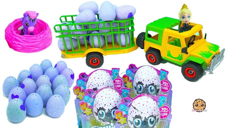 Truck Of Hatchimals Hatching Surprise Blind Bag Baby Animal Eggs with Queen Elsa