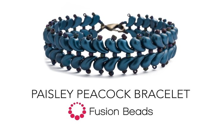 Tutorial on how to make the Paisley Peacock Bracelet by Fusion Beads