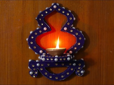 Wall Mount Beautiful Deepak Stand with Cardboard to Decorate Your Walls on Diwali