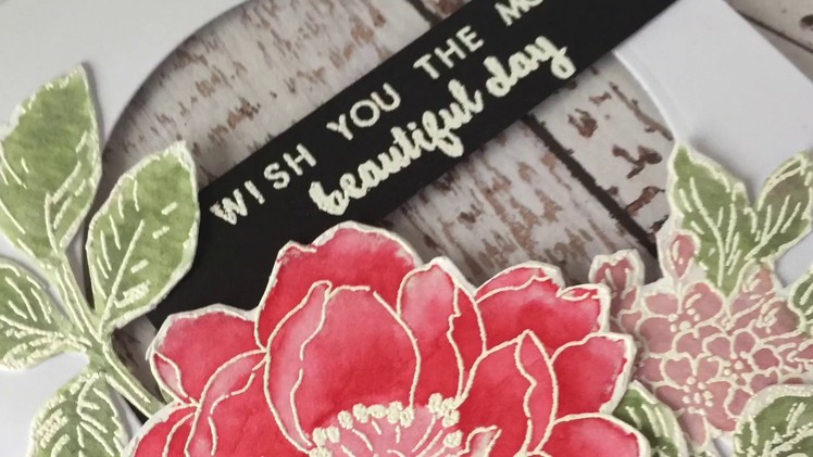 Watercolouring with distress inks (Beautiful Day stamp set Altenew)