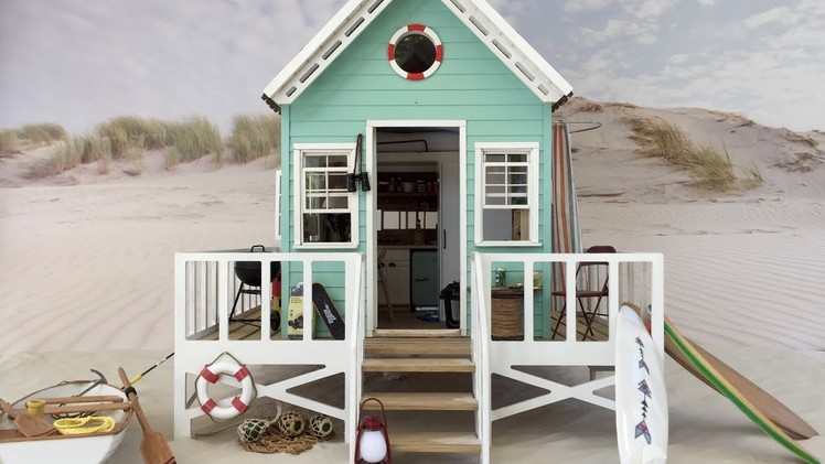 1:12 scale Beach Surf Cabin model