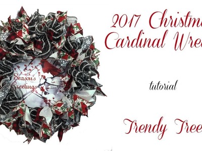 2017 Christmas Cardinal Wreath Facebook Live 9.27.17