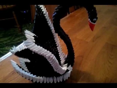 3D origami Black Swan
