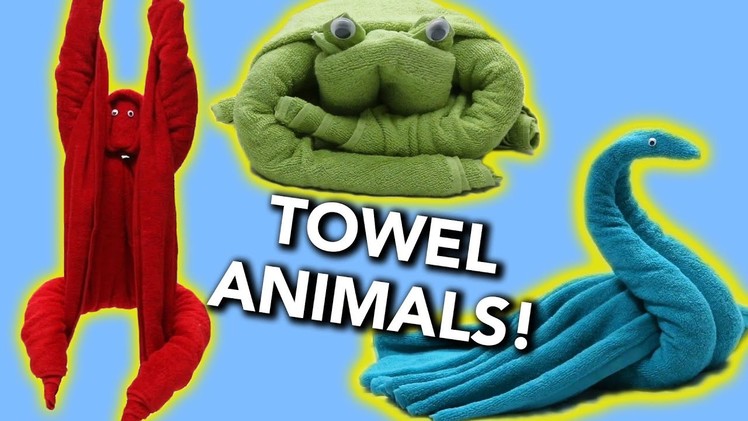 4 Cuddly Towel Animals