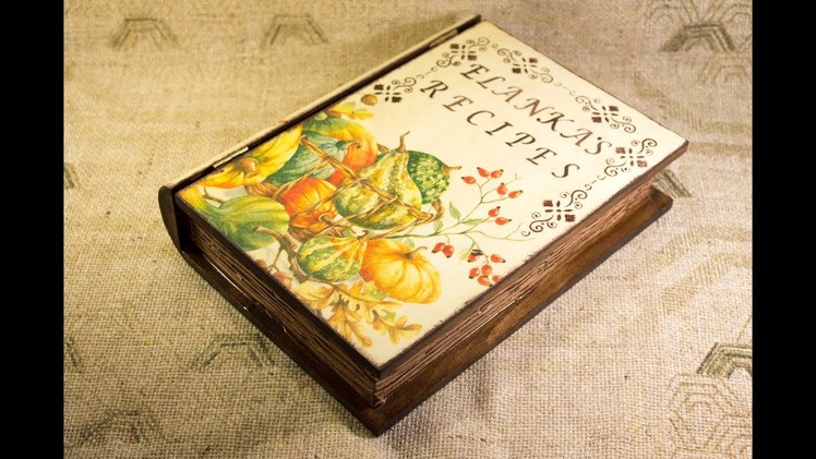 #53 decoupage free lesson for beginners - decoupage oo wood box with stencil
