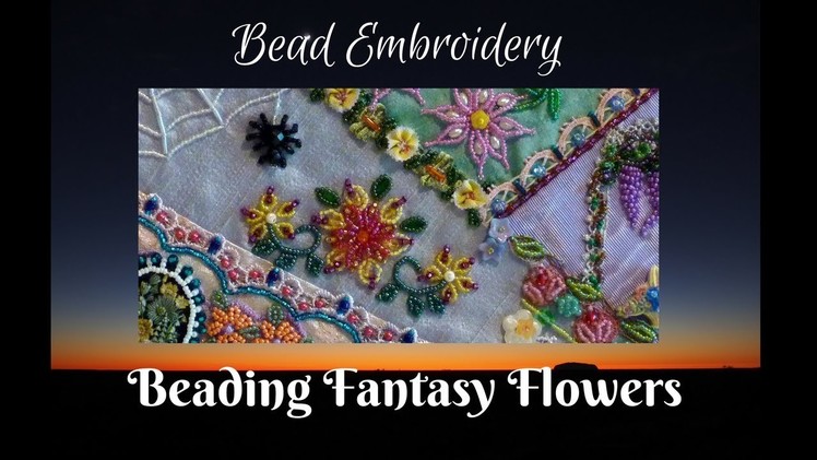 Bead Embroidery Beaded Flowers with Pointed Petals