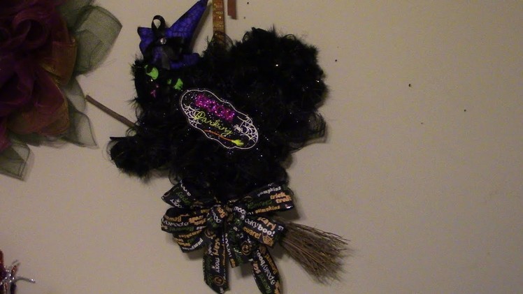 Carmen's Halloween Cat Wreath Made With All DollarTree Supplies