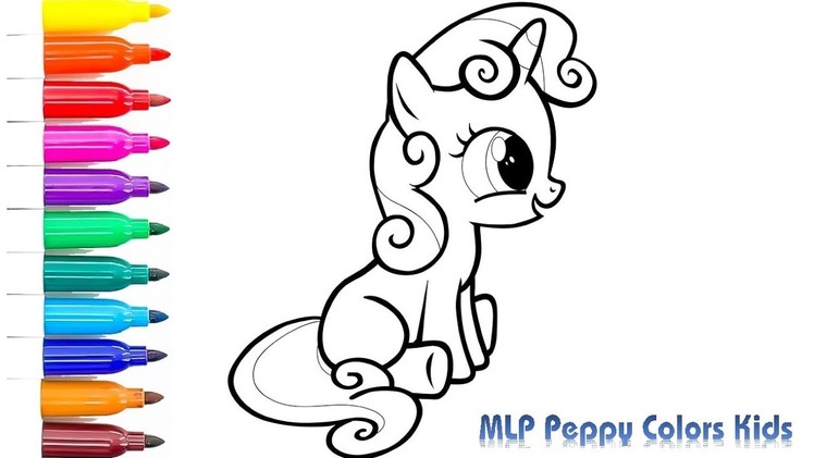 Coloring Pages Sweetie Belle MLP-How to Draw Sweetie Belle-Drawing and Art Colors for Kids