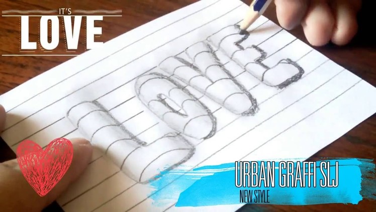 Como dibujar letras 3d how to draw love 3d como desenhar love 3d como hacer dibujo 3d facil