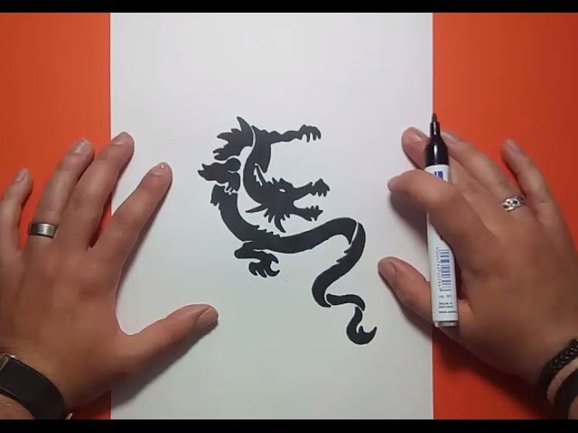 Como dibujar un dragon tribal paso a paso 5 | How to draw a tribal dragon 5