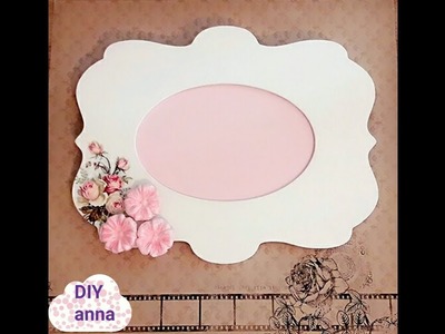 Decoupage photo frame with modelling material